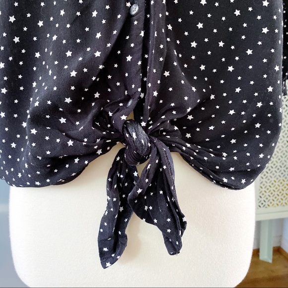 Abercrombie & Fitch Starry Tie Front Crop Top - Picture 5 of 8